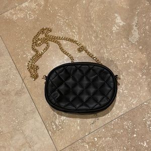 Black purse with gold details NEW